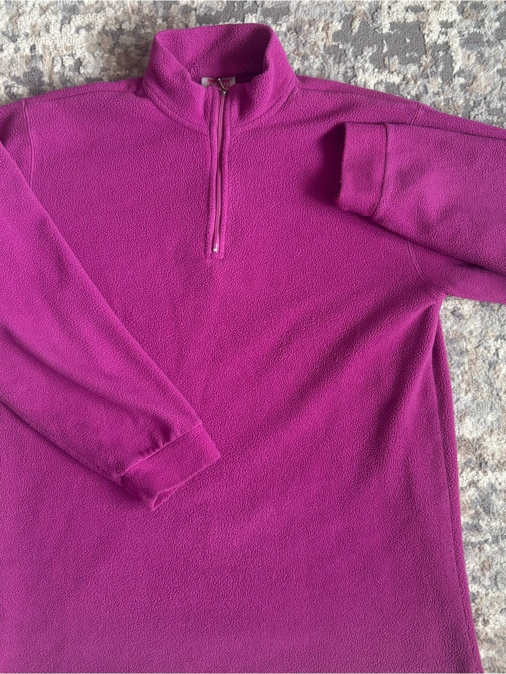 Hanes Women's Half Zip-Up Mock Neck Fleece Pullover - pink